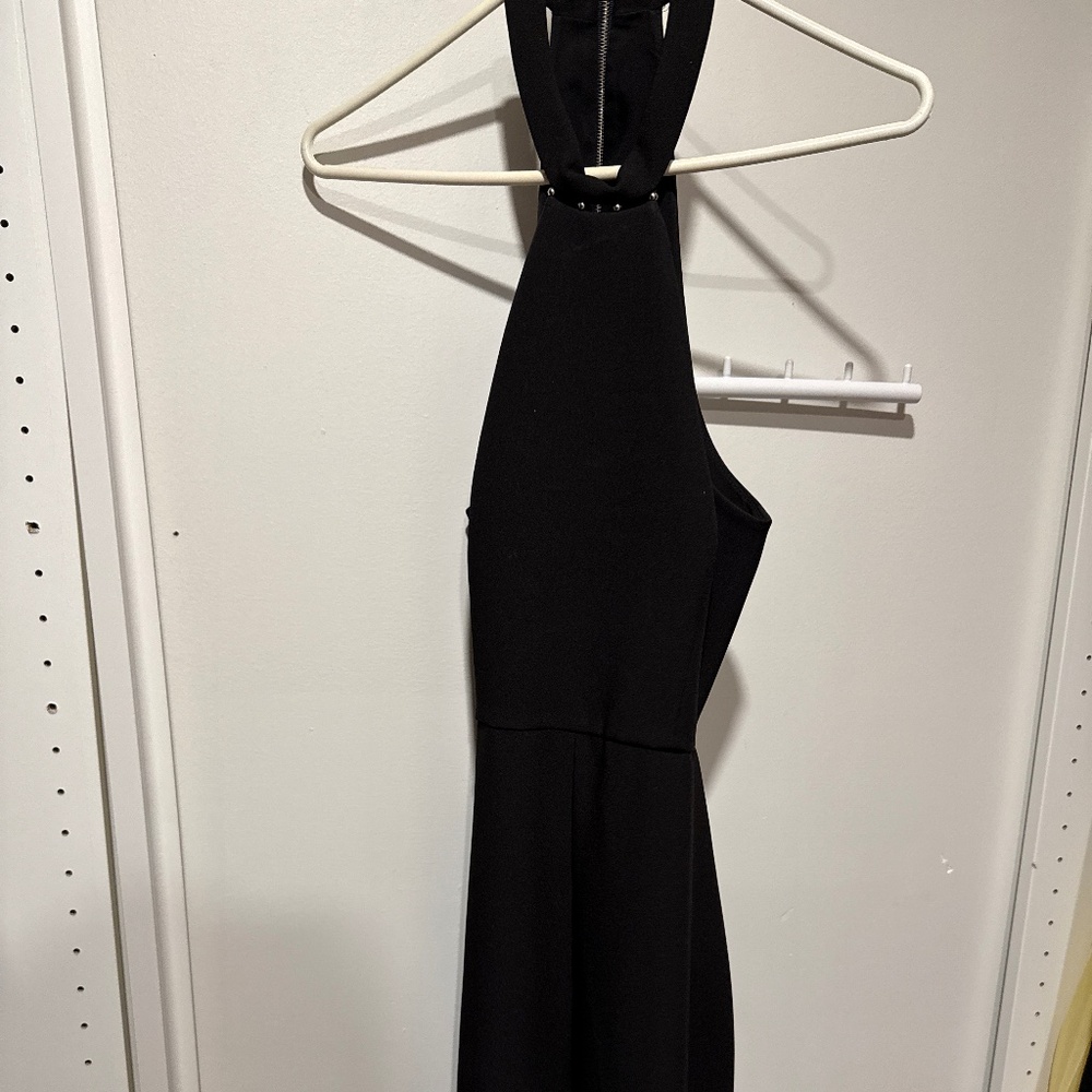 Black open back BCBG jumpsuit